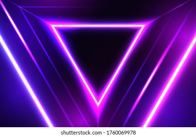 Futuristic Abstract Geometric Background Glowing Electric Stock Vector ...