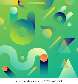 Futuristic abstract geometric gradient background.