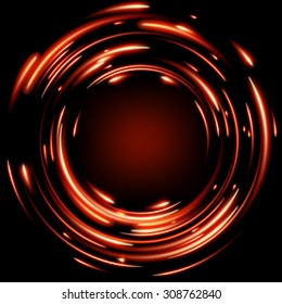 Futuristic abstract glowing background resembling motion blurred neon light curves. EPS 10 vector file included