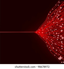 Futuristic abstract glowing background resembling motion blurred neon light curves. EPS 8 vector file included