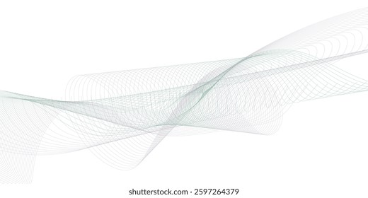 Futuristic Abstract glowing wave lines on white background. Dynamic wave pattern. Suit for poster, banner, brochure, cover, website, flyer. Vector EPS 10