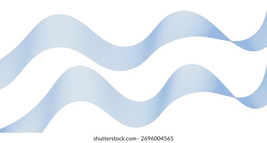 Líneas de onda brillantes Abstractas futuristas sobre fondo blanco. Patrón de onda dinámica. Traje para el cartel, Anuncio, folleto, cubierta, Sitio web, volante. Ilustración vectorial 