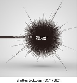 Futuristic abstract graphic lines consisting of.