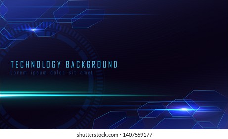 Futuristic Abstract hexagon technology background - Vector