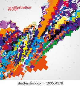 Futuristic abstract illustration, geometric shapes vector background eps10