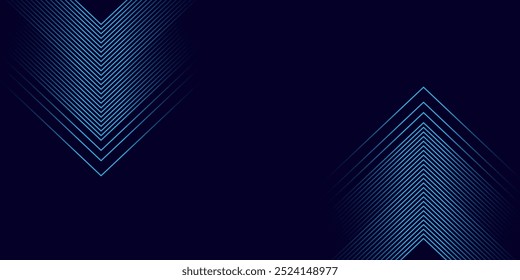 Futuristic abstract line background with overlap layer. Future technology concept. Modern geometric shapes lines design elements blue background