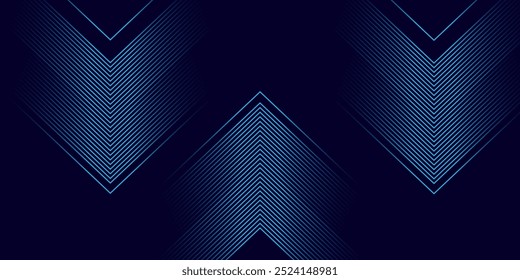 Futuristic abstract line background with overlap layer. Future technology concept. Modern geometric shapes lines design elements blue background
