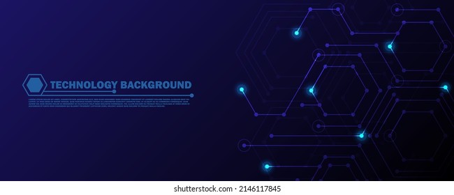 Futuristic abstract lines and dots connect the background. digital data connection technology and big data concept blue background EP.1.hi-tech communication concept innovation vector illustration