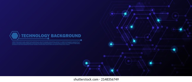 Futuristic abstract lines and dots connect the background. digital data connection technology and big data concept blue background EP.2.hi-tech communication concept innovation vector illustration 