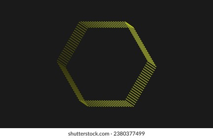 Futuristische abstrakte Metalle mit goldenem Farbverlauf-Punkt-Wellenlinie Vektorgrafik auf schwarzem Hintergrund, gelb-gelber, digitaler, dynamischer Fluss, Technologie-Concept-Web, Poster, Kartendesign-Vorlage