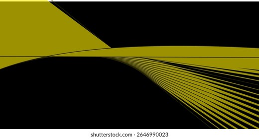 Futuristic abstract minimal background with orange dotted curved wavy lines. Technology vector design