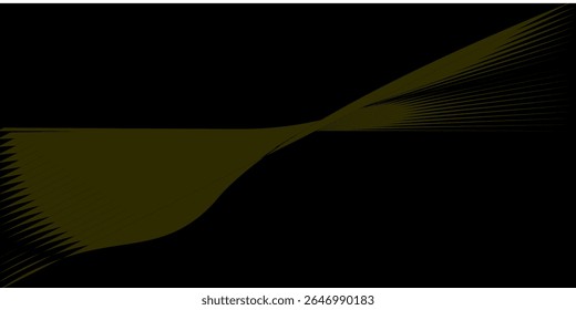 Futuristic abstract minimal background with orange dotted curved wavy lines. Technology vector design