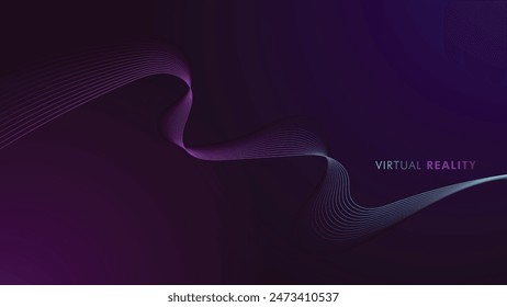 Fondo abstracto futurista de las ondas de neón en resolución 4K. Patrón dinámico ondulado sobre fondo rojo oscuro. Concepto de realidad virtual. Adecuado para Fondo de pantalla de escritorio, Anuncio, póster, Sitio web, fondo.