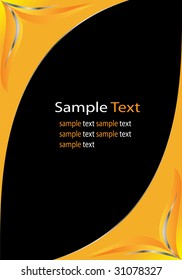 Futuristic abstract orange background.Vector