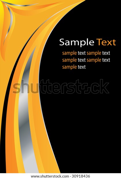 Futuristic Abstract Orange Backgroundvector Stock Vector (Royalty Free ...