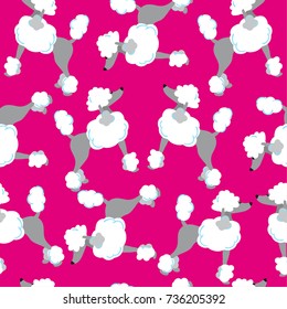 a futuristic abstract pattern on a pink background with poodles. for girls, wrapping paper, toilet, textiles, clothes, web, phone cases