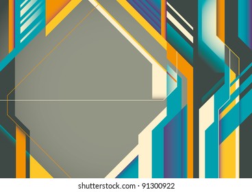 Futuristic abstract poster. Vector illustration.