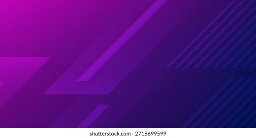 Futurista Abstractas púrpura y azul Gradiente de fondo con líneas de tecnología diagonales. Concepto de Tecnología futurista