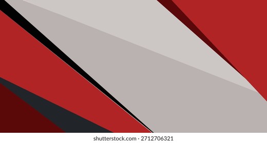 Fundo 3D preto, cinza e vermelho abstrato futurista. Sobrepor o design geométrico do triângulo de recorte de papel. Ilustração de fundo de papel de sobreposição moderna. Vetor Eps10
