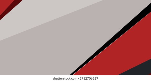 Fundo 3D preto, cinza e vermelho abstrato futurista. Sobrepor o design geométrico do triângulo de recorte de papel. Ilustração de fundo de papel de sobreposição moderna. Vetor Eps10