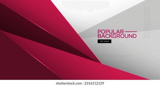 Futuristic abstract red and gray. Triangle on bright white color geometric design. Modern overlap papercut background vector illustration. Eps10 vector