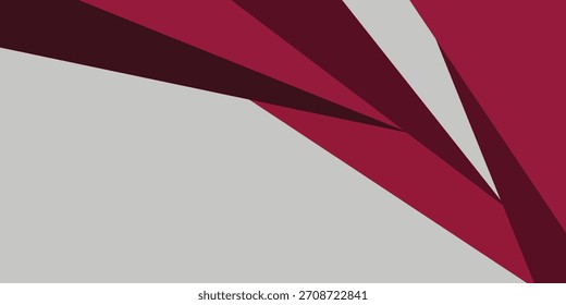 Futuristisch abstraktes Rot und Grau. Dreieck auf hellweißen Farbe geometrischen Design. Moderne Überlappung