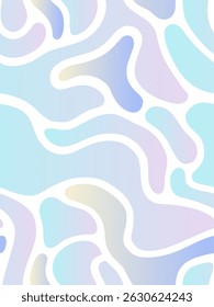 Futuristic abstract seamless design with pastel gradients and smooth white rounded flowing lines