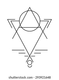 Futuristic abstract shape in geometric forms in vector