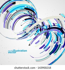 Futuristic abstract shape illustration, technology vector background eps10