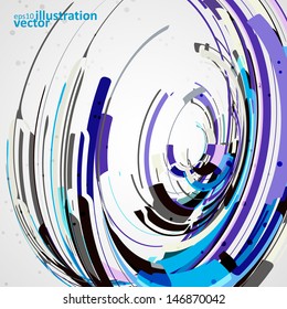Futuristic abstract shape illustration, technology vector background eps10