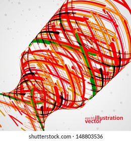 Futuristic abstract shape illustration, technology vector background eps10
