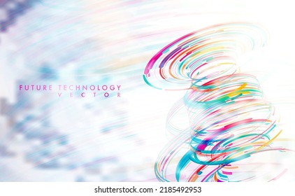 Futuristic abstract shape illustration, technology background