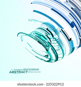 Futuristic abstract shape illustration, technology vector background eps10