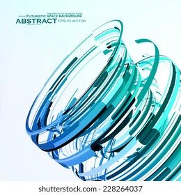 Futuristic abstract shape illustration, technology vector background eps10