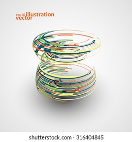 Futuristic abstract shape illustration, technology vector background eps10