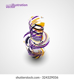 Futuristic abstract shape illustration, technology vector background eps10