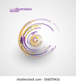 Futuristic abstract shape illustration, technology vector background eps10