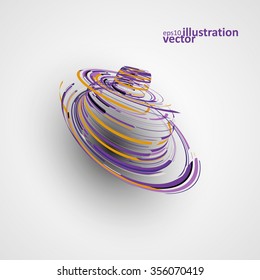 Futuristic abstract shape illustration, technology vector background eps10