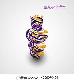 Futuristic abstract shape illustration, technology vector background eps10