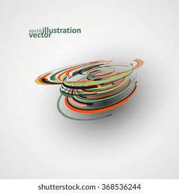 Futuristic abstract shape illustration, technology vector background eps10