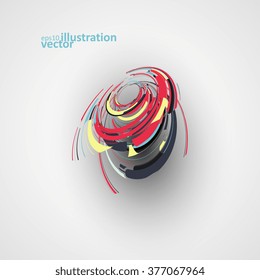 Futuristic abstract shape illustration, technology vector background eps10