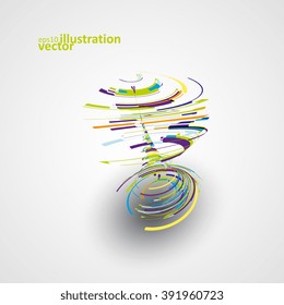 Futuristic abstract shape illustration, technology vector background eps10