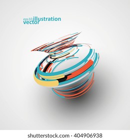 Futuristic abstract shape illustration, technology vector background eps10