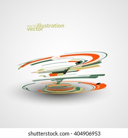 Futuristic abstract shape illustration, technology vector background eps10