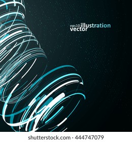 Futuristic abstract shape illustration, technology vector background eps10