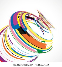 Futuristic abstract shape illustration, technology background