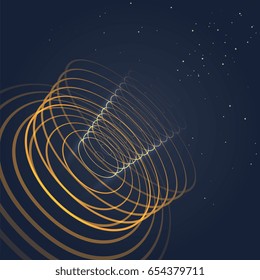 Futuristic abstract shape illustration, technology sci fi scientific background. Graphic concept for your design.