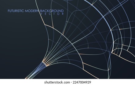 Forma abstracta futurista, ilustración tecnológica. Formas gradientes geniales. Concepto gráfico para su diseño