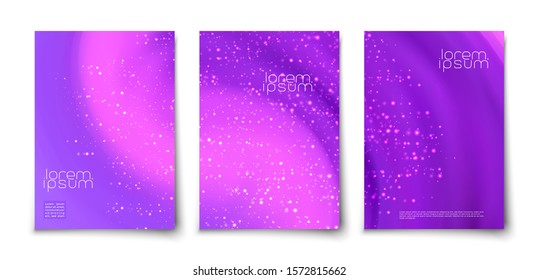 Futuristic abstract space starlight swirl background vector. a4 cover mockup