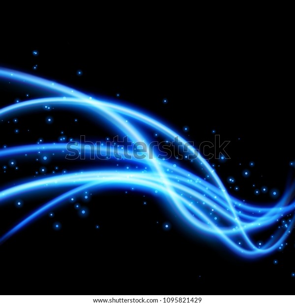 Futuristic\
abstract speed blue swoosh wave lines over black background layout.\
Transparent motion light streaks. Liquid dynamic flow. Easy create\
hi-tech graphic effect. Vector\
illustration
